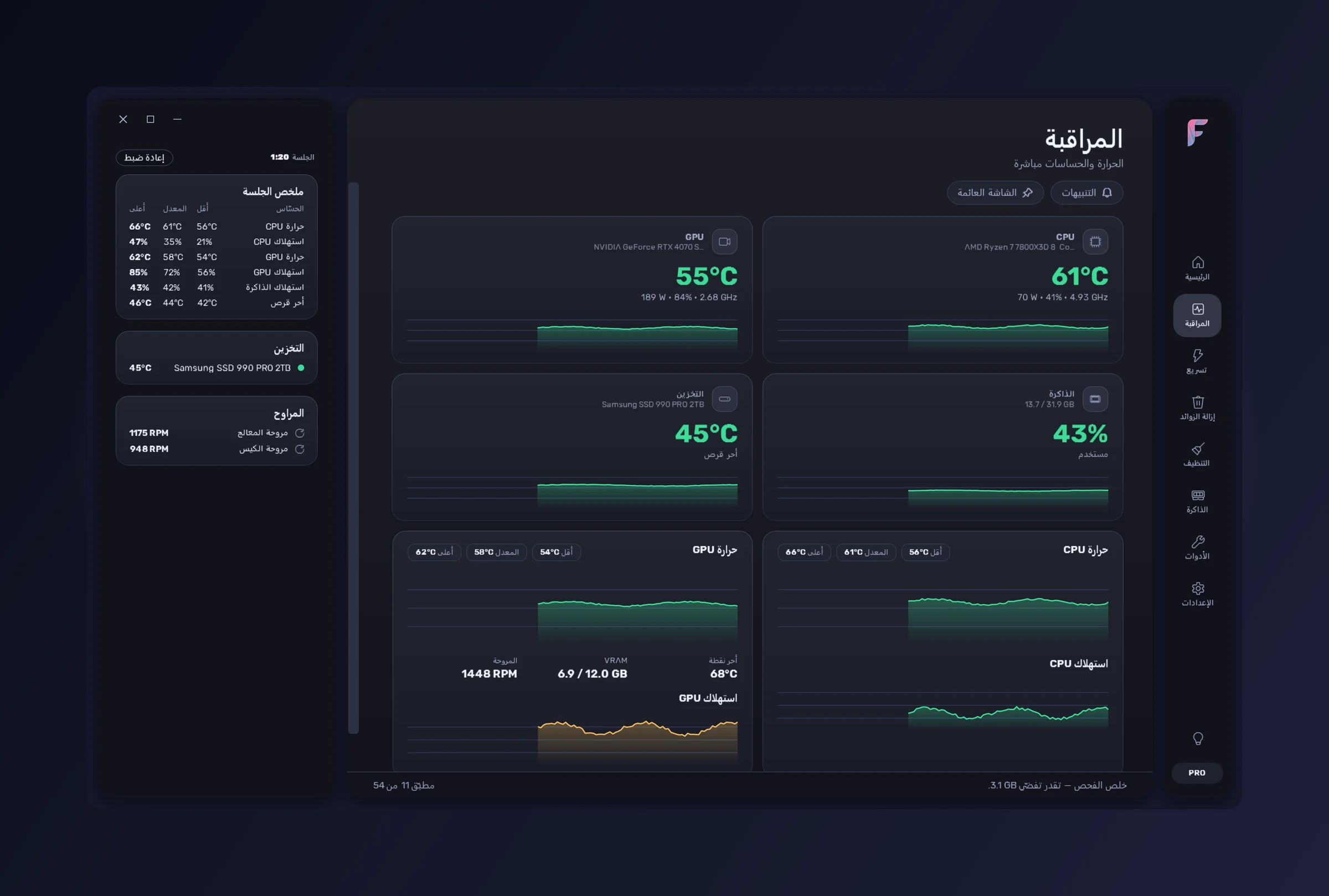 FrameWork Boost — قسم المراقبة